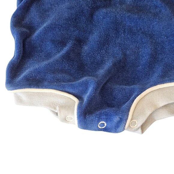VTG Winnie The Pooh Terry Cloth One Piece Baby Romper Blue Size 3/6 Months - Picture 4 of 10